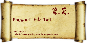 Magyari Ráhel névjegykártya